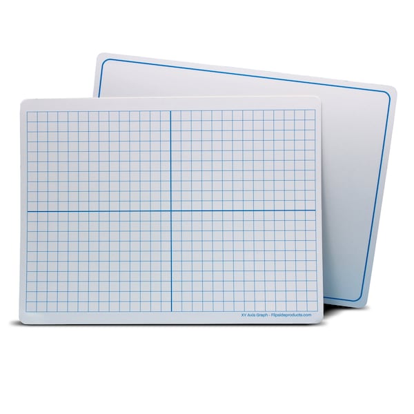 Flipside 9in X 12in X/Y Axis, Two-Sided, Dry Erase Learning Mat, 48 Pack, Magnetic, 48PK 12002 - main